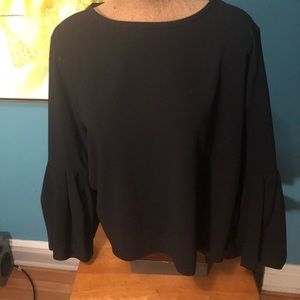 Zara Basic Top with Bell Sleeves